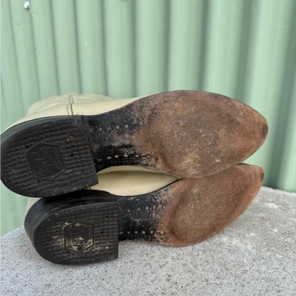 Tony Lama vintage snake skin and leather boots sz 8.5 - Picture 14 of 16